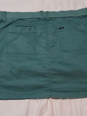 Lee Teal Utility Skirt with Patch Pockets
